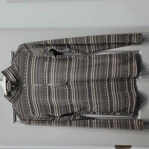 Columbia Drifting Snow Aztec Geo Print 1/4 or 1/2 Zip Top Black Gray XS